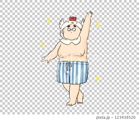 ニワトリおじさん 123438520