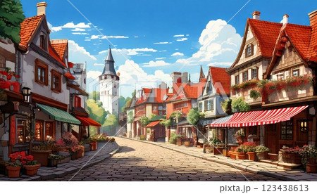 絵画　街並み 絵画 風景画(街並み) クロアチア ドゥブロブニク旧市街 インテリア