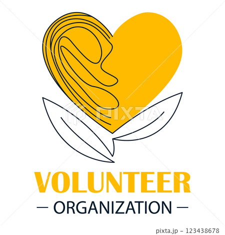 Volunteer organization logo vector isolated 123438678