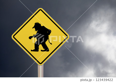 Troll - Crossing sign Troll - Crossing sign 123439422