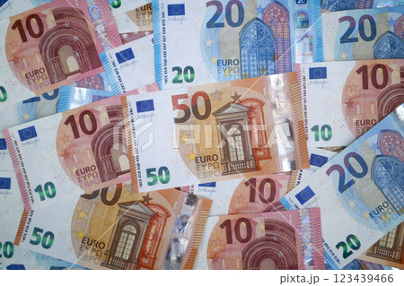 Stack of euro banknotes 123439466