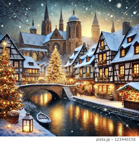 クリスマスイラスト 123440158