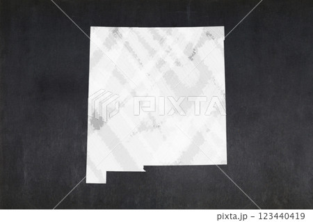 Map of New Mexico drawn on a blackboard 123440419