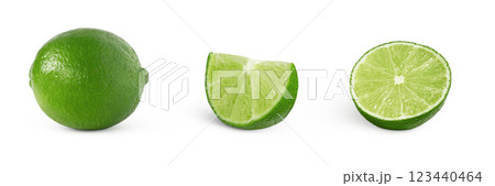 Lime collection. Organic limes set isolated Lime collection. Organic limes set isolated 123440464