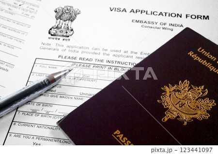 Indian visa application form 123441097
