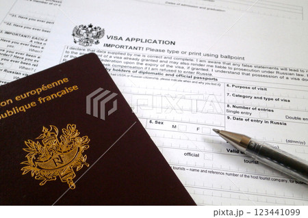 Russian visa application form 123441099