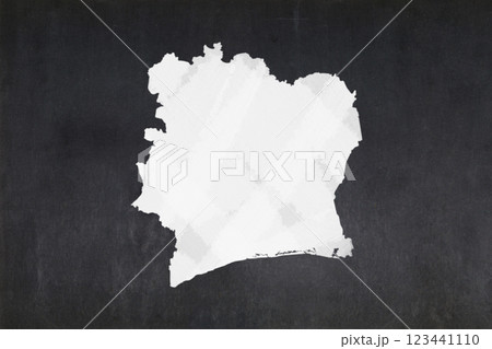 Map of Ivory Coast drawn on a blackboard Map of Ivory Coast drawn on a blackboard 123441110