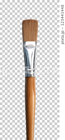 High-Quality Flat Paintbrush with Wooden Handle 123441448