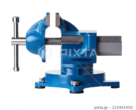 Blue Durable Heavy-Duty Bench Vise with Swivel Base 123441450