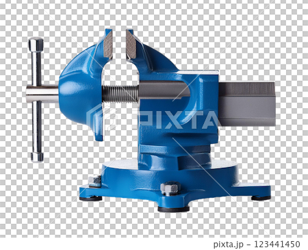 Blue Durable Heavy-Duty Bench Vise with Swivel Base 123441450