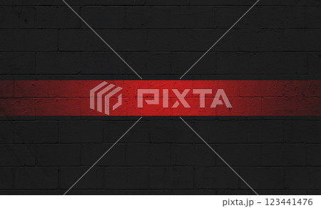 American firefighter support flag painted on a wall American firefighter support flag painted on a wall 123441476