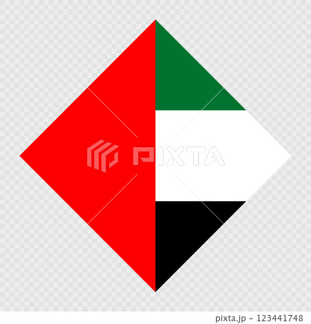 United Arab Emirates rhombus flag. Vector illustration. 123441748