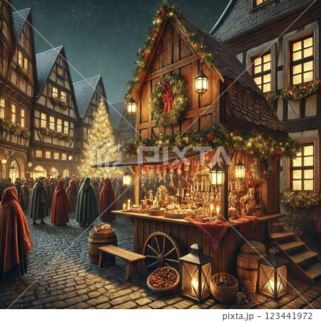 クリスマスイラスト 123441972
