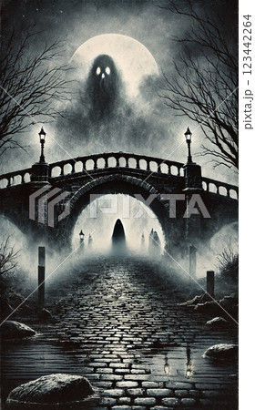 ホラーイラスト ホラーイラスト 123442264