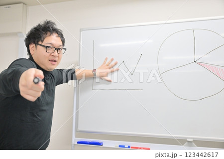 プレゼンをする男性 123442617