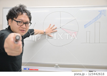 プレゼンをする男性 123442618