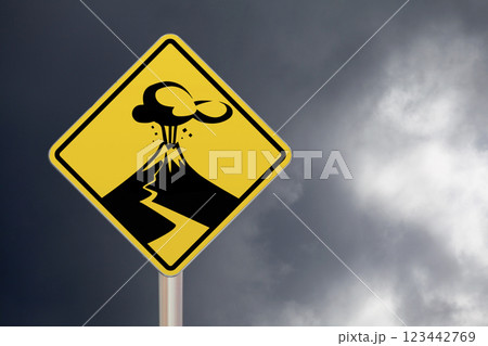 Crossing sign - Volcano Crossing sign - Volcano 123442769