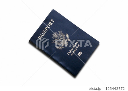 American passport isolated on a white background American passport isolated on a white background 123442772
