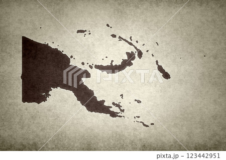 Map of Papua New Guinea on a paper Map of Papua New Guinea on a paper 123442951