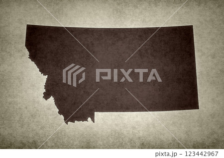 Map of Montana on a paper Map of Montana on a paper 123442967