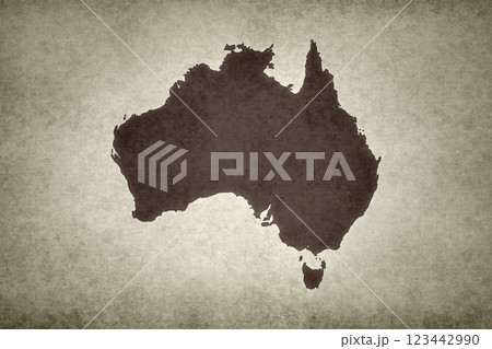 Map of Australia on a paper Map of Australia on a paper 123442990