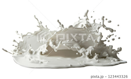 White cream drop levitating on white background 123443326