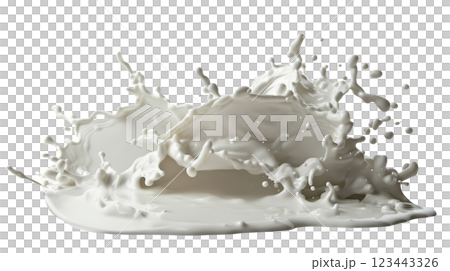 White cream drop levitating on white background 123443326