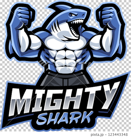 Mighty shark esport mascot 123443348