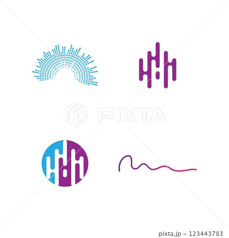 sound wave ilustration logo vector 123443783