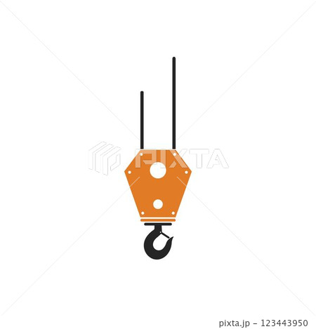 Crane hook logo vector 123443950