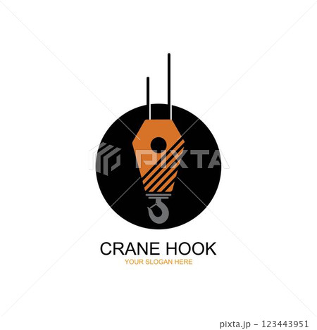 Crane hook logo vector Crane hook logo vector 123443951