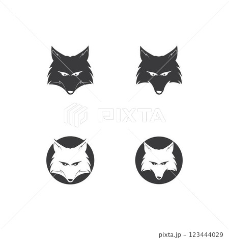 Creative circle fox logo vector 123444029