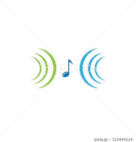 sound wave ilustration logo vector 123444224