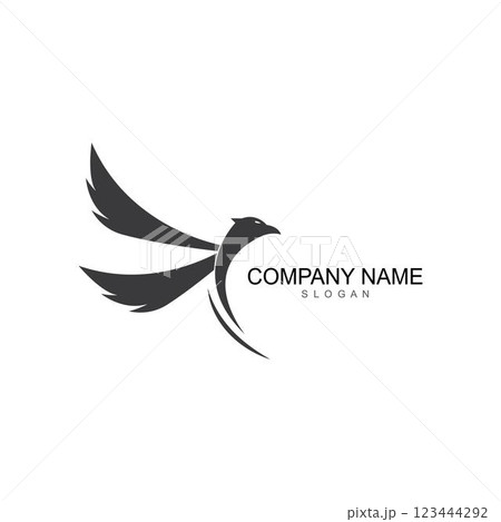 Falcon Eagle Bird Logo Template vector icon 123444292