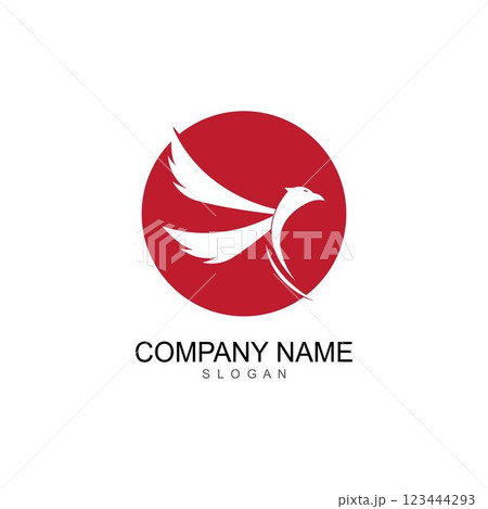 Falcon Eagle Bird Logo Template vector icon 123444293