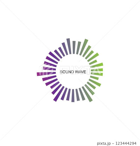 sound wave ilustration logo vector 123444294