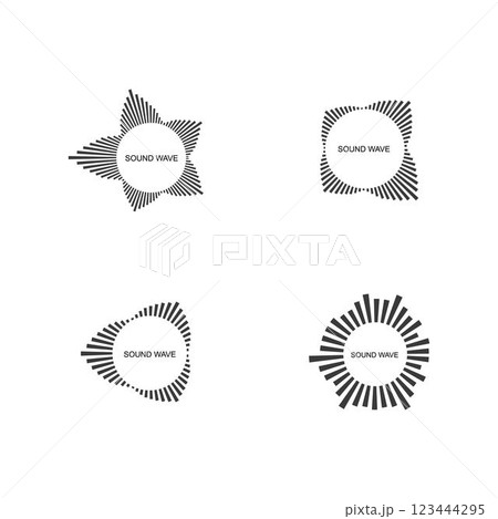 sound wave ilustration logo vector 123444295