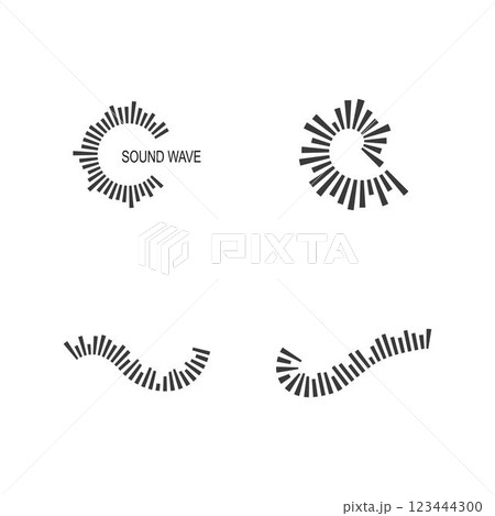 sound wave ilustration logo vector 123444300