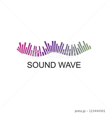 sound wave ilustration logo vector 123444301