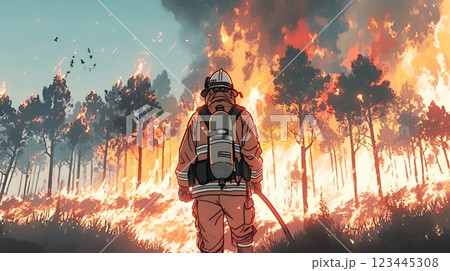 大規模な山林火災（大きな山火事）