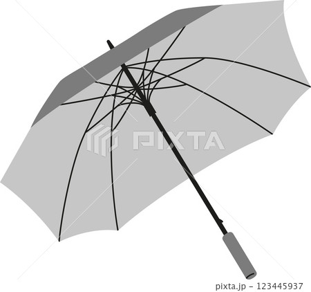 open gray square rain umbrella vector isolated 123445937