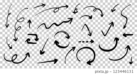 向量筆手繪箭頭設定黑白 向量筆手繪箭頭設定黑白 123446131