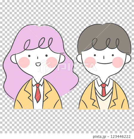 Illustration of a Student in a School Uniform 123446222