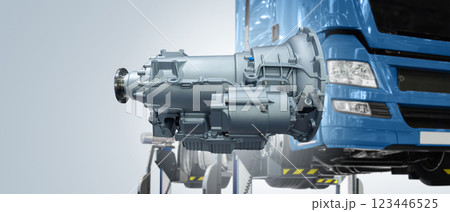 Automatic transmission on a background of truck 123446525