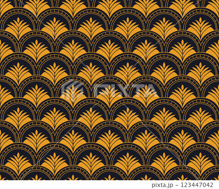 Geometric Art Deco pattern background. 123447042