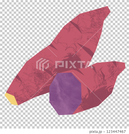 Paper-cut style purple sweet potato Paper-cut style purple sweet potato 123447467