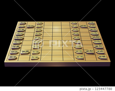 将棋（3DCG）黒バック 123447780