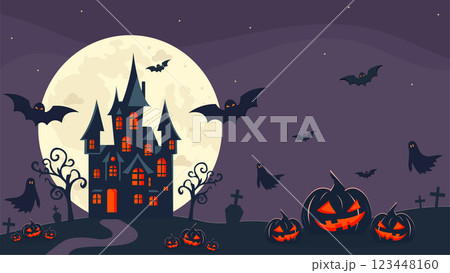 halloween wallpapeer with castle and moon in violet colors halloween wallpapeer with castle and moon in violet colors 123448160