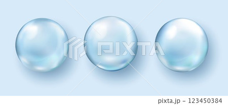 Water bubble set, realistic collagen Water bubble set, realistic collagen 123450384