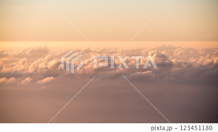 Aerial view of cloudscape during sunset 123451180